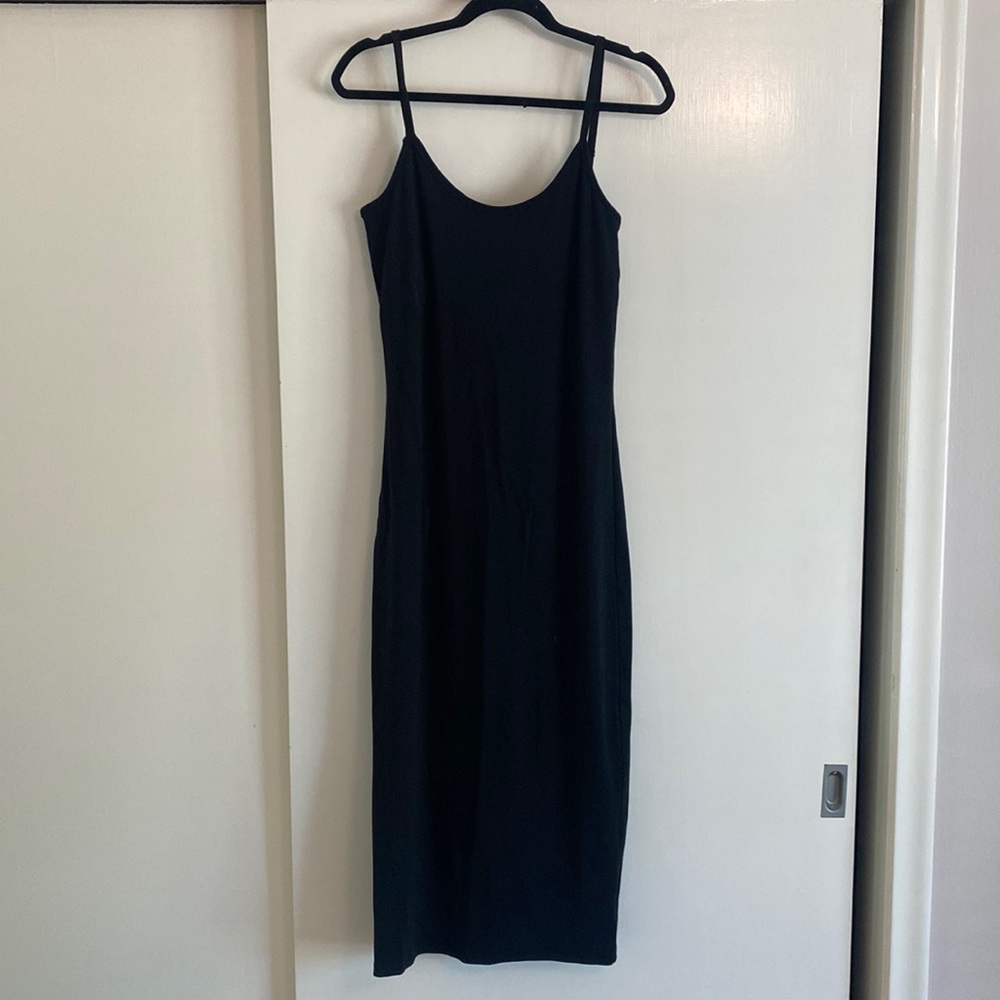 Gap Modern Convertible Strap Midi Black Dress- new with tags!